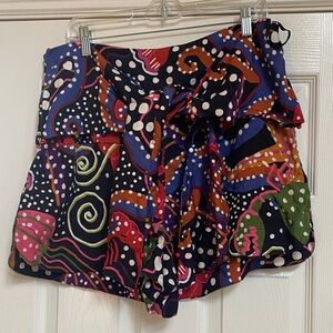 FARM Rio High Waist Shorts with Vibrant Abstract Pattern